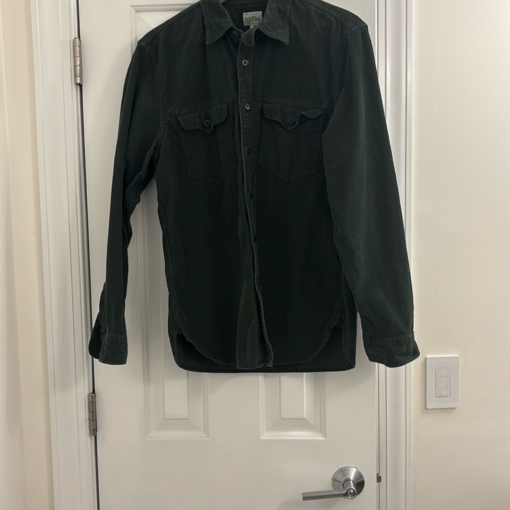 J. Crew Green Lightweight Shirt Jacket